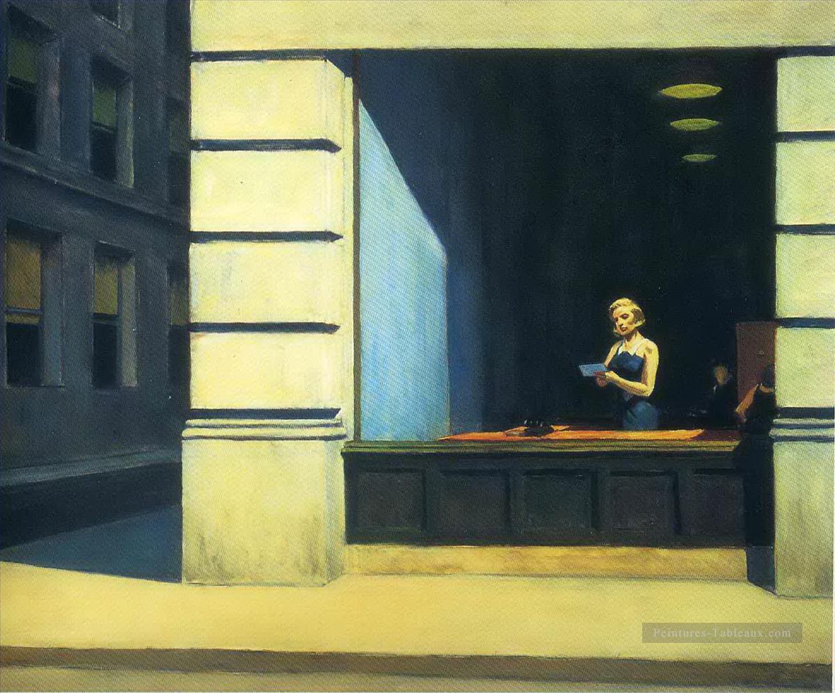 bureau de new york Edward Hopper Peintures à l'huile